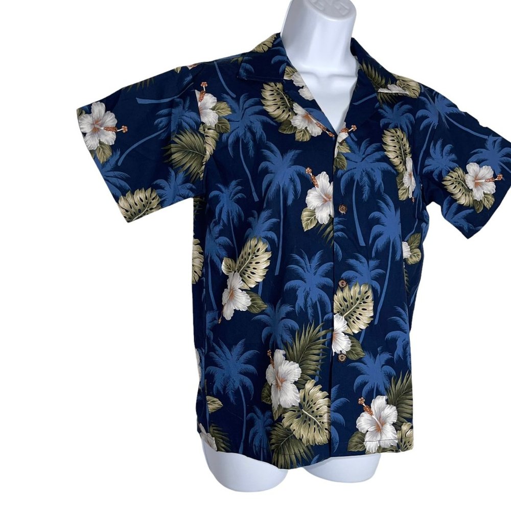 NWT Pacific Legend Aloha Tropical Island Blue Floral Beach Vacation Shirt XL - Picture 4 of 10